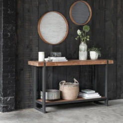 Robuuste Sidetable Teak Naturel -Zuiver Verkoop d bodhi beam robuuste sidetable zwart teak 04