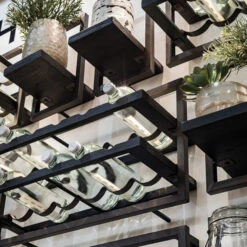 Wand Wijnrek Van Zwart Teakhout 9 Wand Wijnrek Van Zwart Teakhout -Zuiver Verkoop d bodhi shelfmate black wandplank van zwart teakhout 02 2