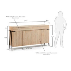 Design Dressoir Licht Acaciahout -Zuiver Verkoop design dressoir laforma disset 06