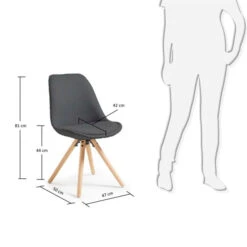 Kuipstoel Stof -Zuiver Verkoop design stoel donkergrijs laforma lars 05 1