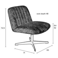 Draaistoel Met Ribstof -Zuiver Verkoop draaistoel met ribstof belmond lumz home 09