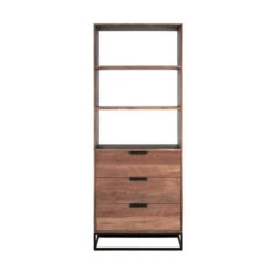 Teak Boekenkast Met Lades -Zuiver Verkoop dtp home cosmo teak boekenkast met lades 05