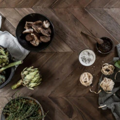 Eettafel Visgraat Teakhout -Zuiver Verkoop dtp home criss cross eettafel teak met visgraat 07