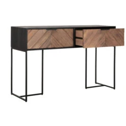 Sidetable Zwart Met Visgraat Patroon -Zuiver Verkoop dtp home criss cross sidetable zwart met visgraat patroon 03