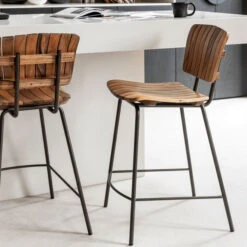 Barkruk Van Suar Hout -Zuiver Verkoop dtp home flare barkruk van suar hout 01