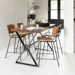 Barkruk Van Suar Hout -Zuiver Verkoop dtp home flare barkruk van suar hout 09