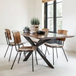 Eetkamerstoel Van Suar Hout -Zuiver Verkoop dtp home flare eetkamerstoel van suar hout 07