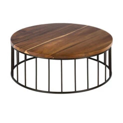 Salontafel Suar Hout Rond -Zuiver Verkoop dtp home flare ronde salontafel suar hout 05