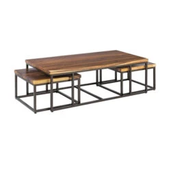 Suar Hout Salontafelset -Zuiver Verkoop dtp home flare salontafelset van suar hout 04