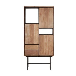 Hoge Teak Kast Met Vakken -Zuiver Verkoop dtp home metropole hoge teak kast met vakken 09