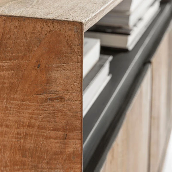 Hoog Dressoir Teak Hout 200 Cm 10 Hoog Dressoir Teak Hout 200 Cm - Afbeelding 8