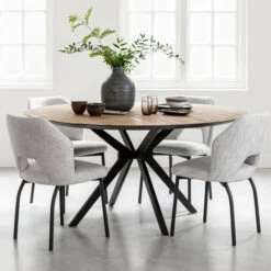 Ronde Design Eettafel Teak 10 Ronde Design Eettafel Teak -Zuiver Verkoop dtp home metropole ronde design eettafel teak 03