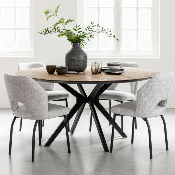 Ronde Design Eettafel Teak 5 Ronde Design Eettafel Teak - Afbeelding 3