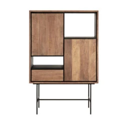 Teak Kast Met Open Vakken -Zuiver Verkoop dtp home metropole teak wandkast met open vakken 02