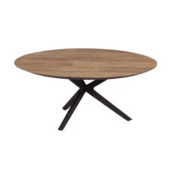 Teakhouten Salontafel Rond -Zuiver Verkoop dtp home metropole teakhouten salontafel rond 01