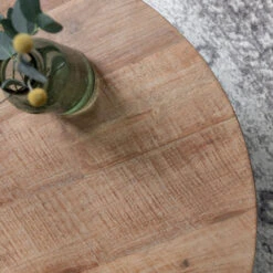 Teakhouten Salontafel Rond -Zuiver Verkoop dtp home metropole teakhouten salontafel rond 05