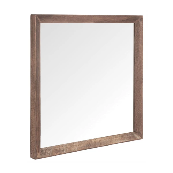 Vierkante Spiegel Teakhout 80 Cm - Afbeelding 2