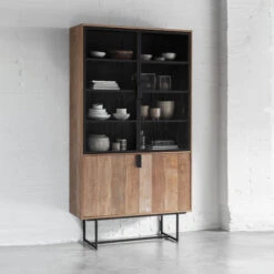 Vitrinekast Van Teakhout -Zuiver Verkoop dtp home odeon vitrinekast van teakhout 03 1