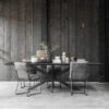 Eettafel Zwart Teak Met Kruispoot -Zuiver Verkoop dtp home timeless black tafel curves met kruispoot 01