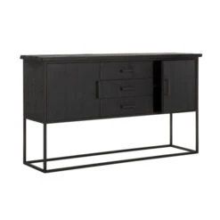 Zwart Teak Dressoir Industrieel Design -Zuiver Verkoop dtp home timeless black zwart dresoir beam no. 2 02