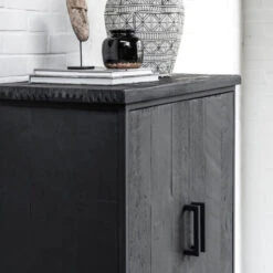 Zwarte Bergkast Teak Small -Zuiver Verkoop dtp home timeless black zwarte wandkast beam smal 04