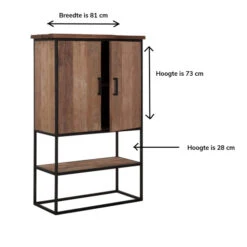 Bergkast Teakhout Small -Zuiver Verkoop dtp home timeless wandkast beam smal 02 1