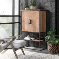 Bergkast Teakhout Small -Zuiver Verkoop dtp home timeless wandkast beam smal 06