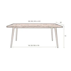 Eettafel Walnoot Hout -Zuiver Verkoop dutchbone alagon eettafel walnoothout 160x90cm 10 1
