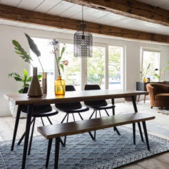 Houten Eetkamerbank -Zuiver Verkoop dutchbone alagon houten eetkamerbank 06