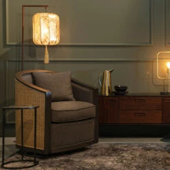 Draaibare Fauteuil Rotan Webbing -Zuiver Verkoop dutchbone amaron webbing draaifauteuil 3