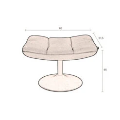 Draaibare Hocker Fluweel -Zuiver Verkoop dutchbone bar draaibare hocker fluweel 08 1