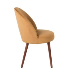 Ronde Eetkamerstoel Velours -Zuiver Verkoop dutchbone barbara armloze stoel fluweel 03