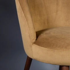 Ronde Eetkamerstoel Velours -Zuiver Verkoop dutchbone barbara armloze stoel fluweel 06