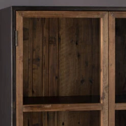 Houten Vitrinekast Industrieel -Zuiver Verkoop dutchbone berlin houten vitrinekast industrieel 06