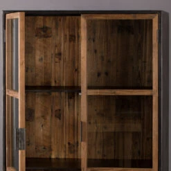 Houten Vitrinekast Industrieel -Zuiver Verkoop dutchbone berlin houten vitrinekast industrieel 07