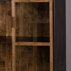 Houten Vitrinekast Industrieel -Zuiver Verkoop dutchbone berlin houten vitrinekast industrieel 08