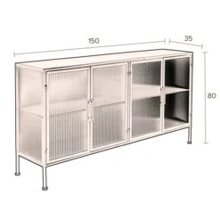 Ribbelglas Dressoir -Zuiver Verkoop dutchbone boli ribbelglas dressoir 8