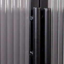 Ribbelglas Vitrinekastje Zwart -Zuiver Verkoop dutchbone boli ribbelglas vitrinekast 007