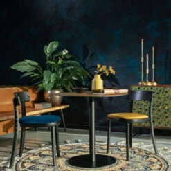 Zwarte Eetkamerstoel Met Velvet -Zuiver Verkoop dutchbone brandon zwarte eetkamerstoel hout okergeel 04 1