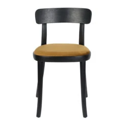 Zwarte Eetkamerstoel Met Velvet -Zuiver Verkoop dutchbone brandon zwarte eetkamerstoel hout okergeel 05 1