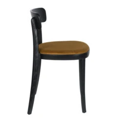 Zwarte Eetkamerstoel Met Velvet -Zuiver Verkoop dutchbone brandon zwarte eetkamerstoel hout okergeel 06 1