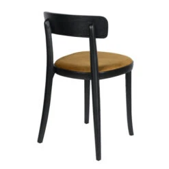 Zwarte Eetkamerstoel Met Velvet -Zuiver Verkoop dutchbone brandon zwarte eetkamerstoel hout okergeel 07 1