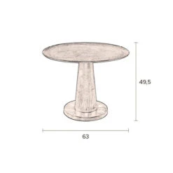 Ronde Bijzettafel Aluminium -Zuiver Verkoop dutchbone brute ronde bijzettafel messing 08 1