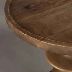 Ronde Bijzettafel Walnoot -Zuiver Verkoop dutchbone cath walnut ronde bijzettafel walnoot 02