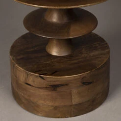 Ronde Salontafel Walnoot -Zuiver Verkoop dutchbone cath walnut ronde salontafel walnoot 03