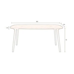 Walnoot Eettafel Deens Ovaal -Zuiver Verkoop dutchbone clover walnoot eettafel deens ovaal 06