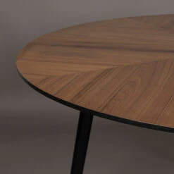 Walnoot Eettafel Rond -Zuiver Verkoop dutchbone clover walnoot eettafel rond 03