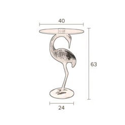 Vogelfiguur Bijzettafel -Zuiver Verkoop dutchbone crane vogelfiguur bijzettafel goud 08 1