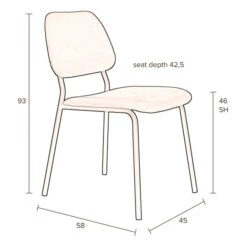 Eetkamerstoel Velvet 17 Eetkamerstoel Velvet -Zuiver Verkoop dutchbone darby eetkamerstoel velvet beige 08 1