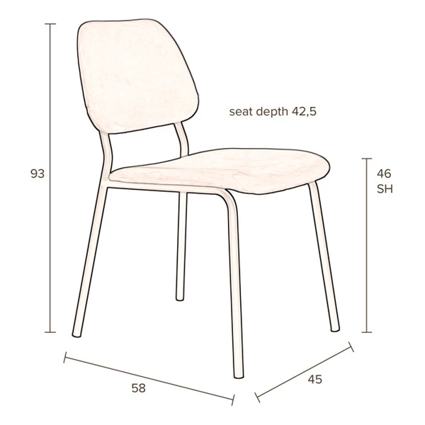 Eetkamerstoel Velvet 10 Eetkamerstoel Velvet - Afbeelding 8